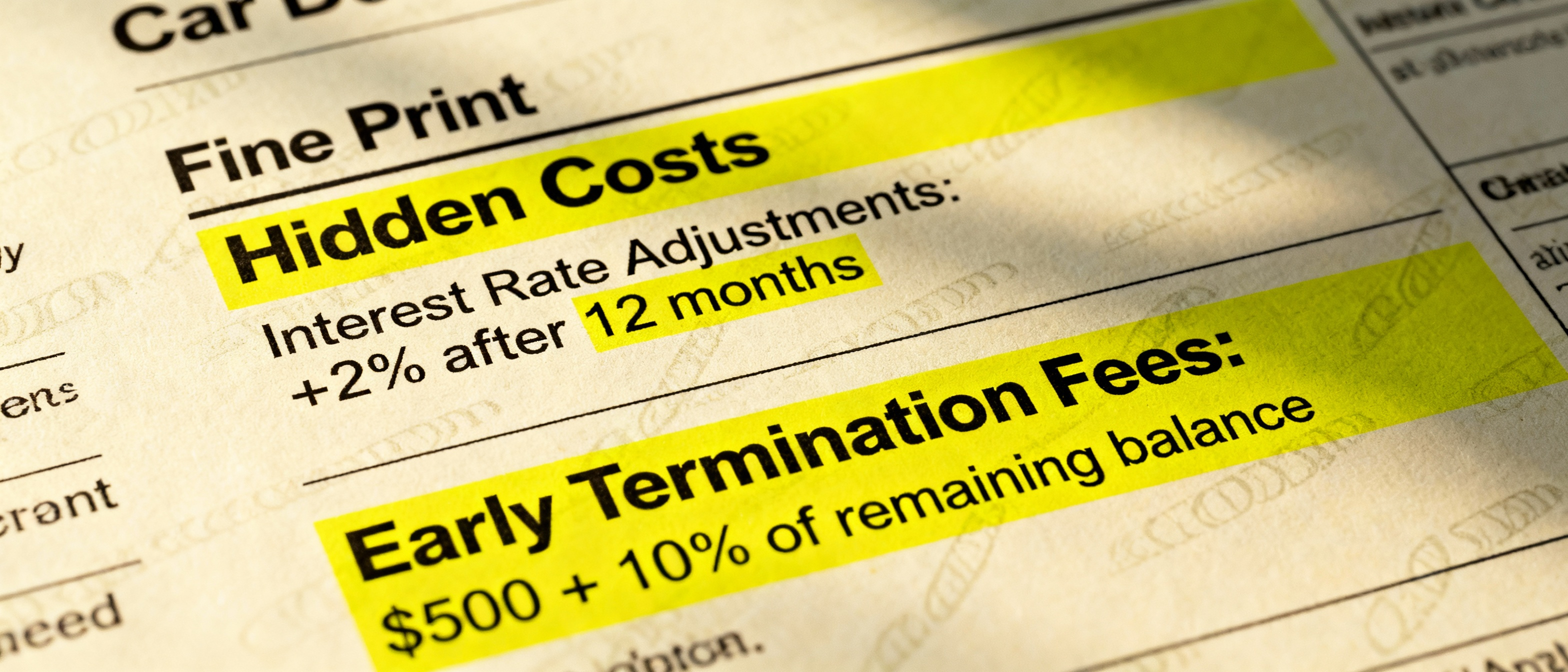 Dealer financing trap increases used car extended warranty cost through interest charges and restrictive terms