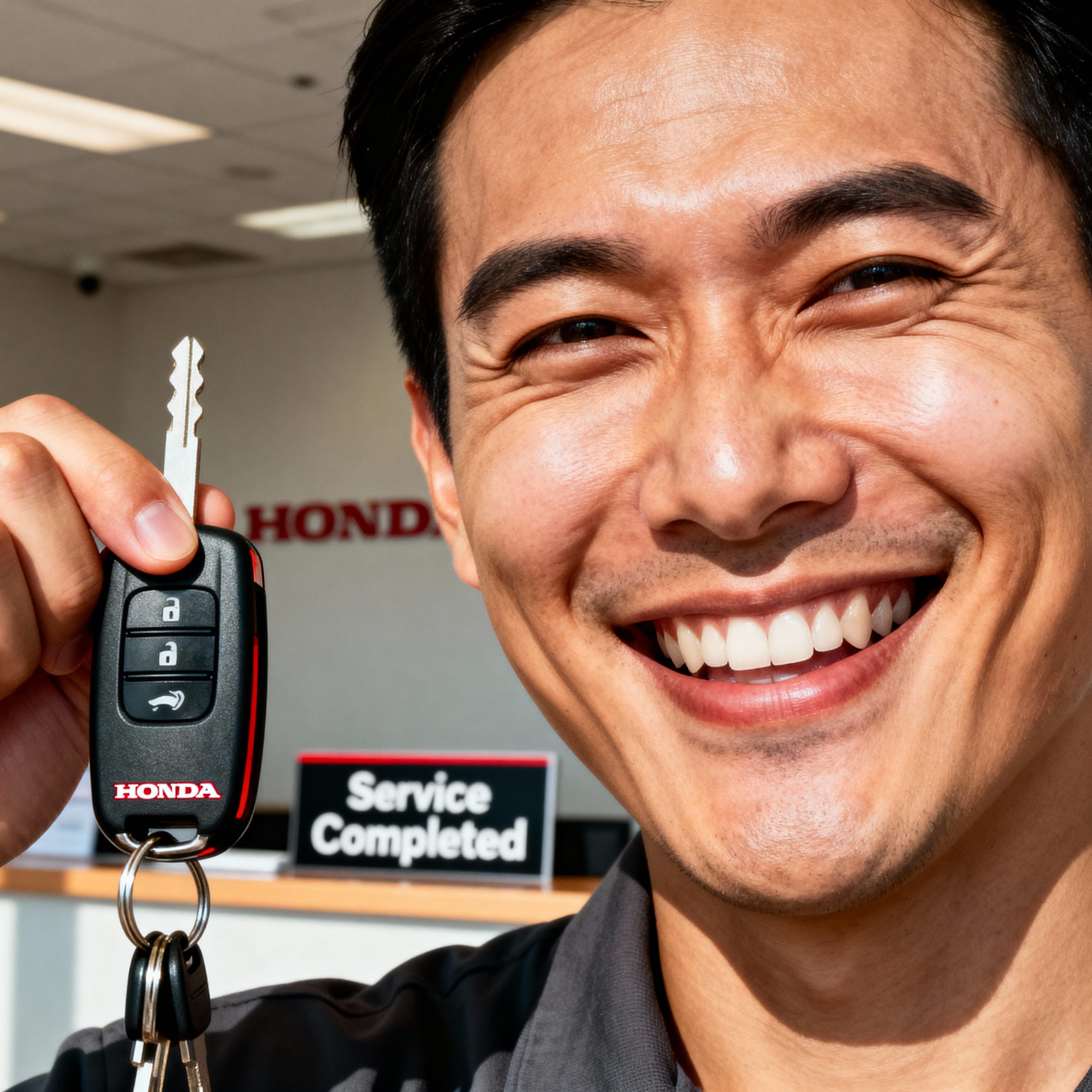 Satisfied Honda owner with extended warranty coverage protection for used vehicle