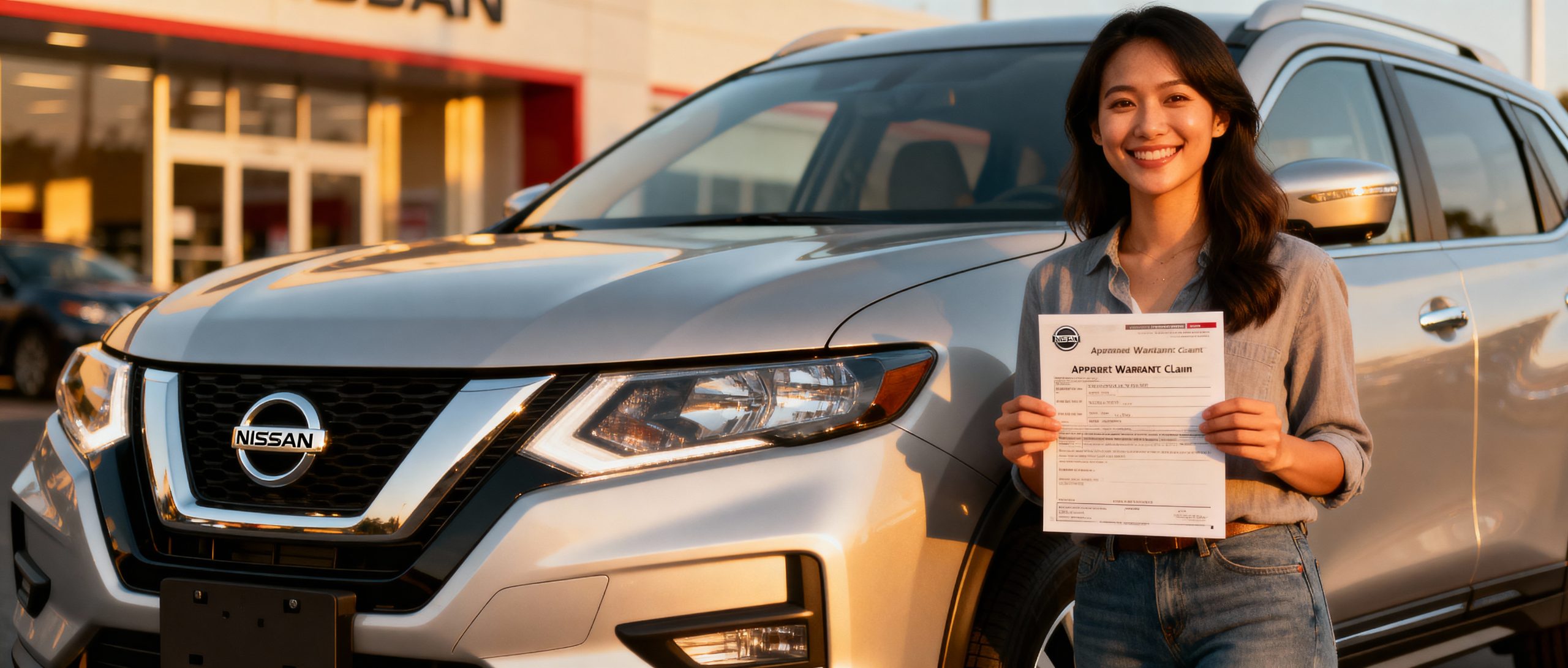 Satisfied used Nissan owner with extended warranty claim approved and repair completed