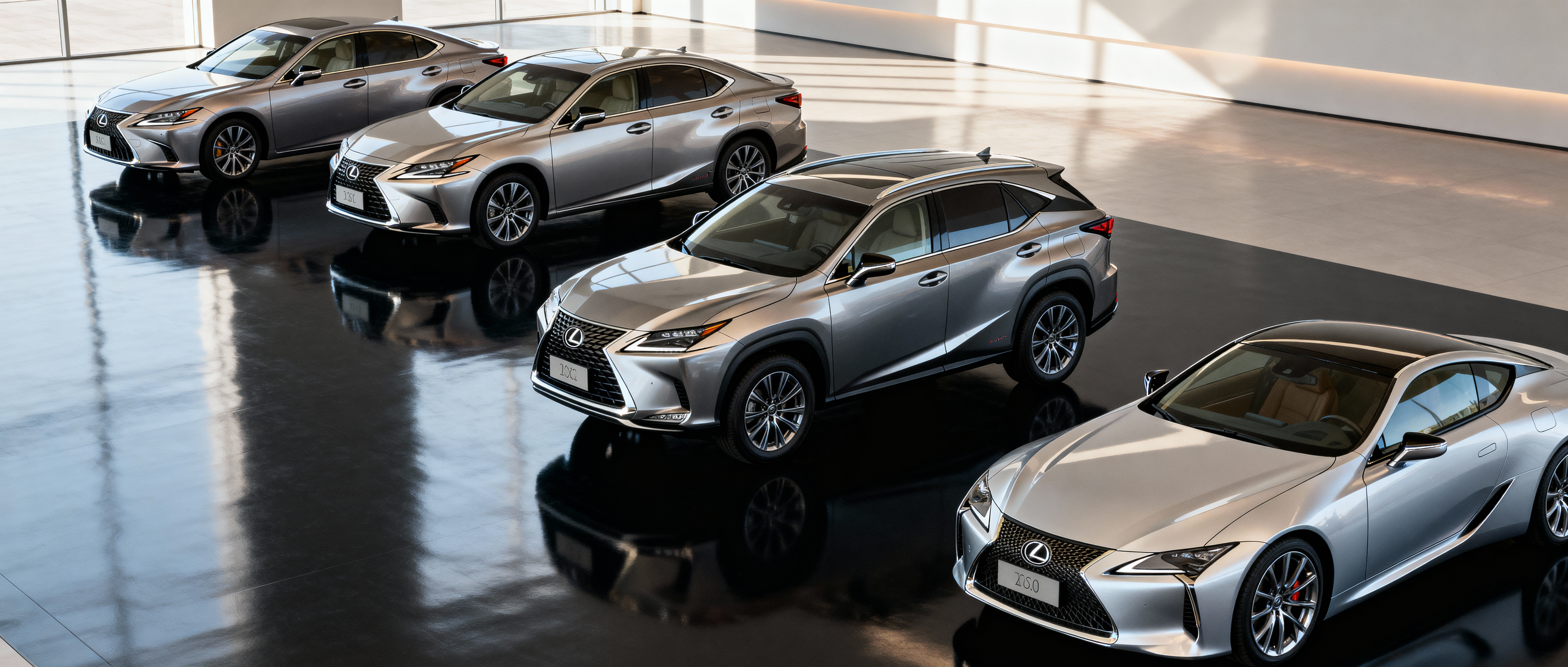 Popular used Lexus models including ES RX and NX eligible for extended warranty coverage