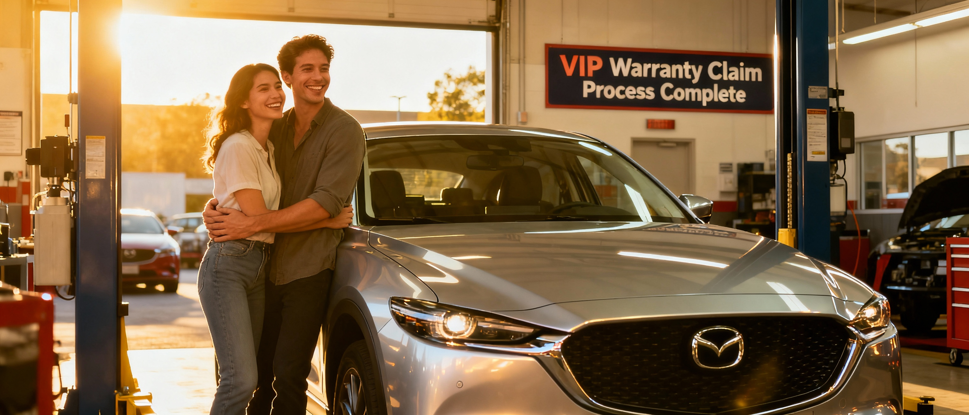 Happy customer with used Mazda after successful extended warranty claim and completed Skyactiv transmission or turbocharger repair