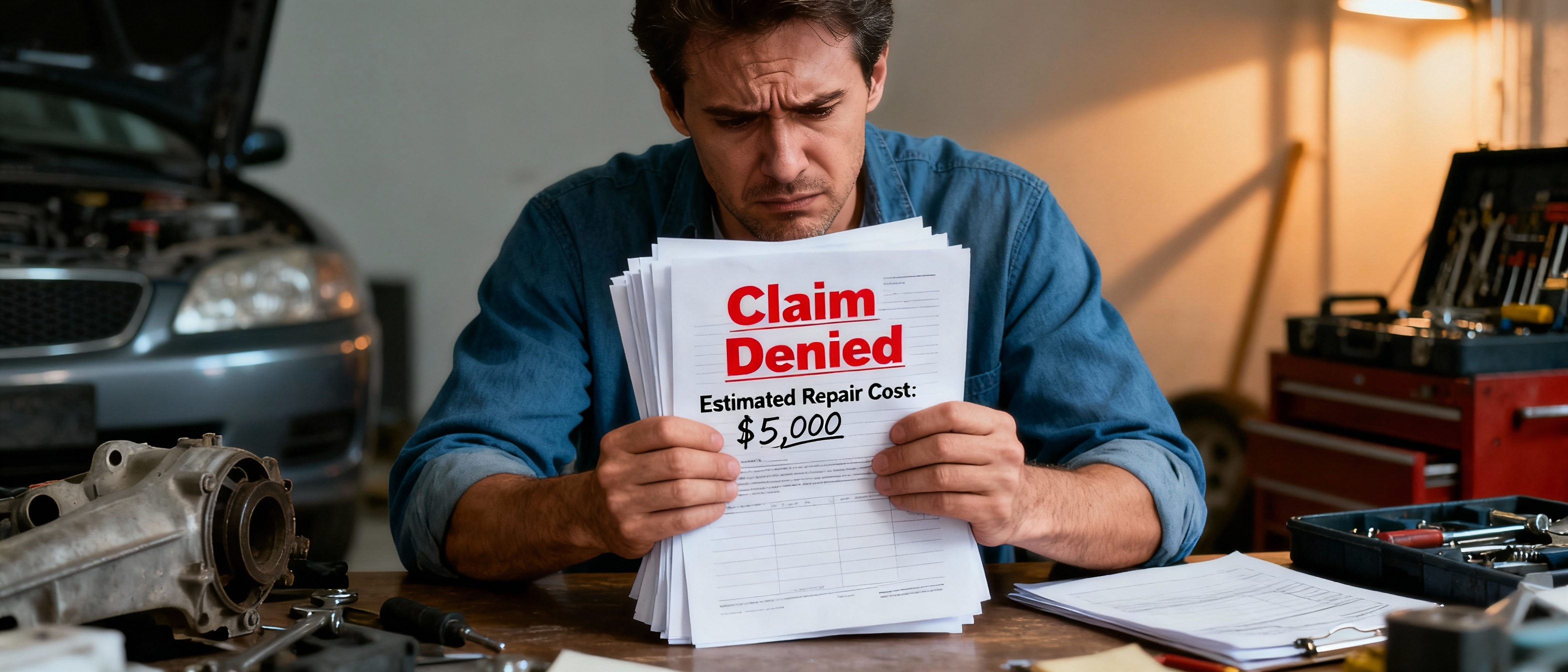 Car owner frustrated with stated component warranty claim denial wishes they had exclusionary extended warranty coverage